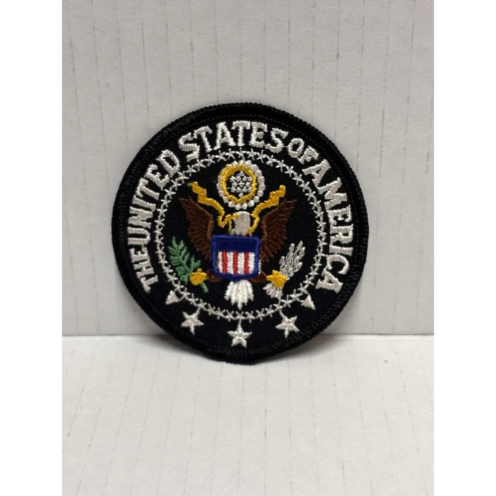 Bald Eagle American Flag Round Patch United States Patriotic Vintage